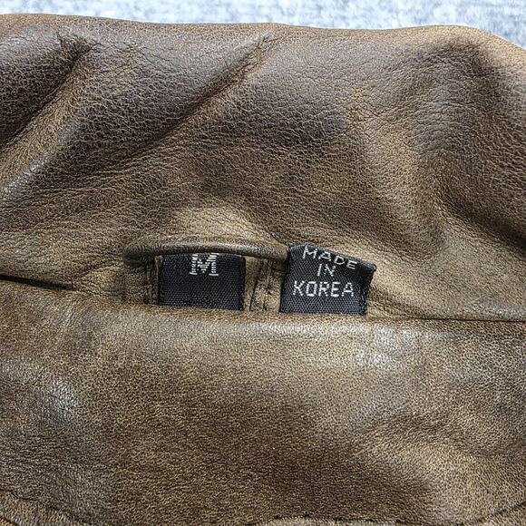 Vintage Georgetown Leather Jacket Mens Medium Bomber Zip-Out 90s Thermolite - Picture 3 of 16